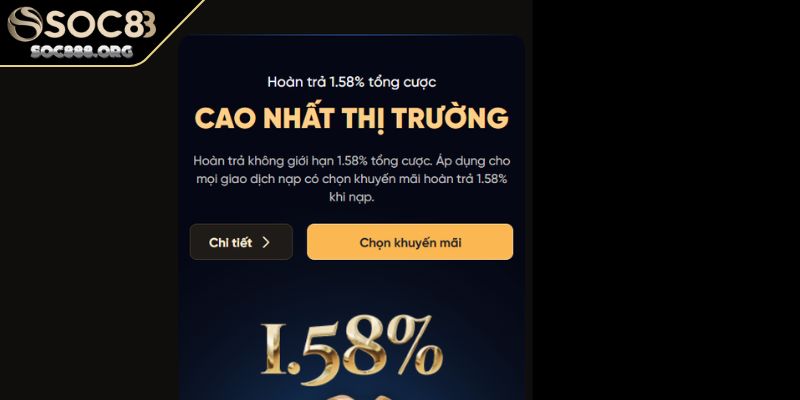 Hoàn Trả 1.58% Tổng Cược Cách Nhận Thưởng Và Lưu Ý Cần Biết 3 Cách thức nhận thưởng chương trình ưu đãi chi tiết