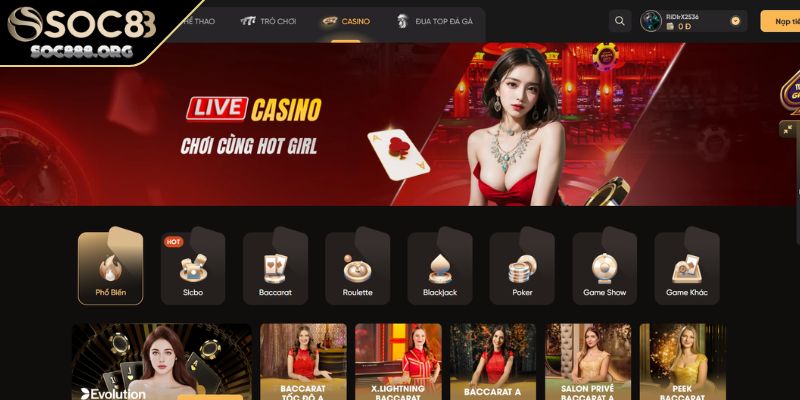 Live Casino Soc88 Sân Chơi Giải Trí Đỉnh Cao Và Kịch Tính 1 Giới thiệu về live casino Soc88